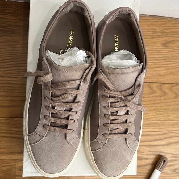 Womens Common Projects Achilles Taupe Suede Leather Size 37 - Picture 8 of 8
